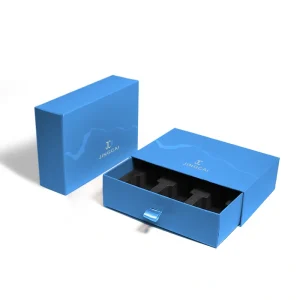 Blue Three-Bottle Drawer Gift Box — main product view