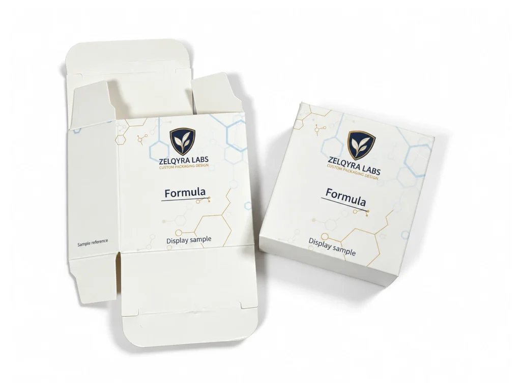 Double Vial Carton with Clear Tray — From flat carton to finished pack