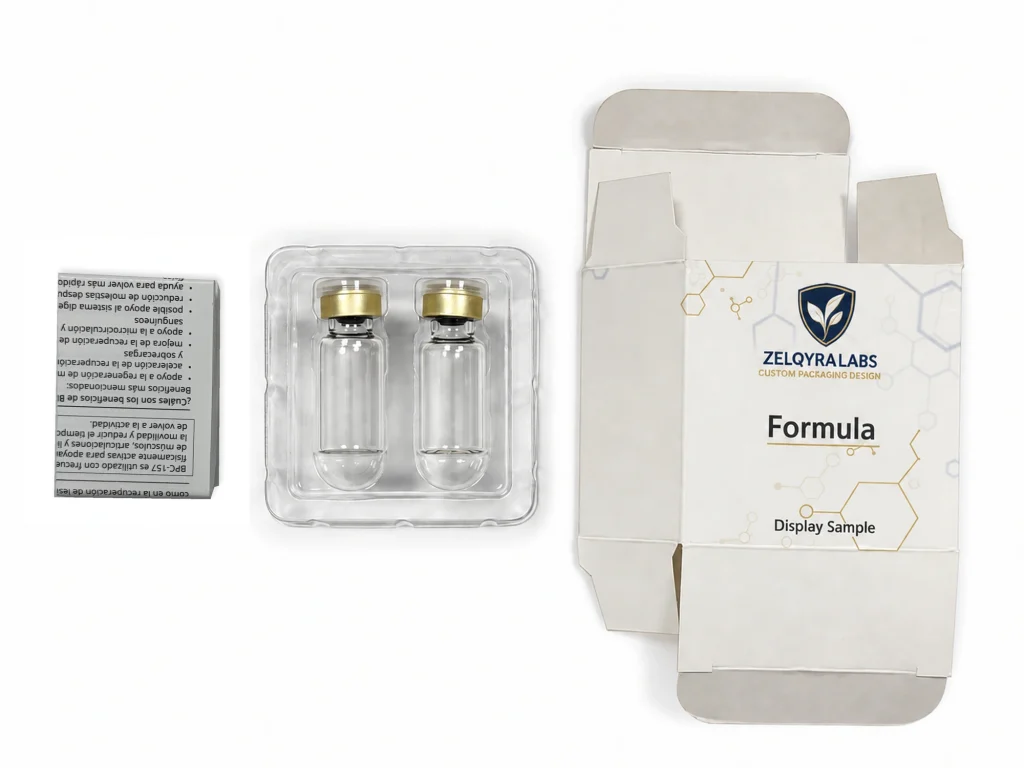 Double Vial Carton with Clear Tray — Plan the complete set of components
