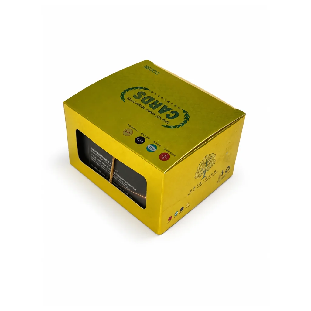 Gold Window Business Card Box — main product view