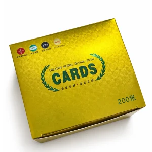 Gold Window Business Card Box — A reflective printed presentation
