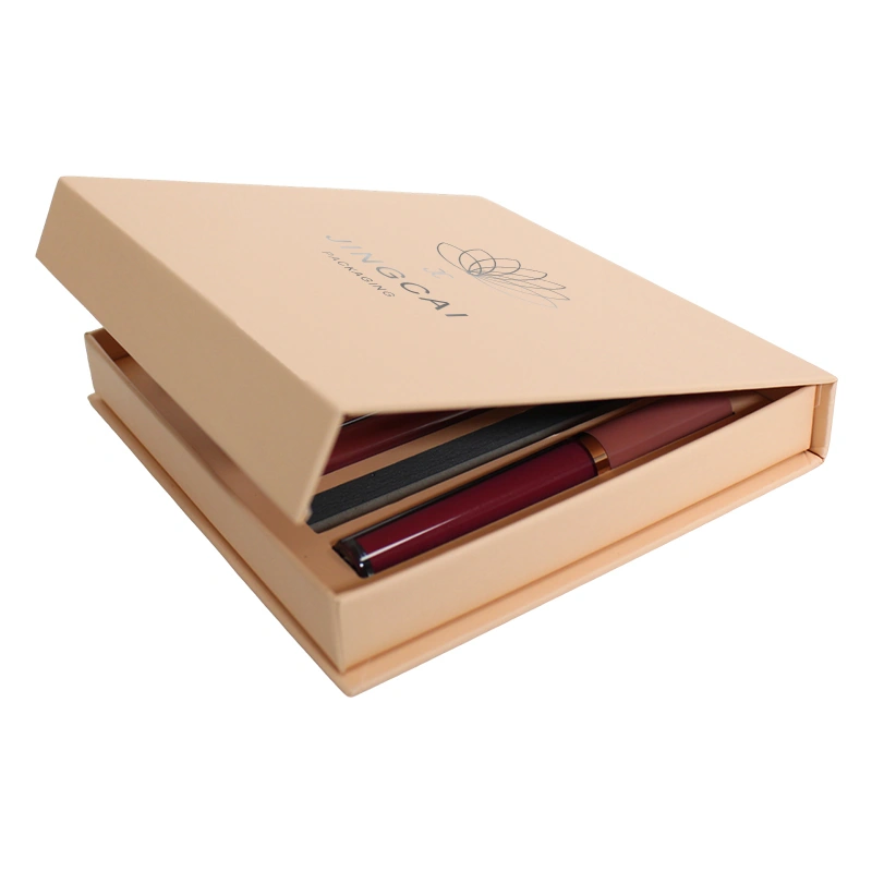 Peach Lip Gloss Gift Box with Fitted Insert — Review the lid and closing clearance