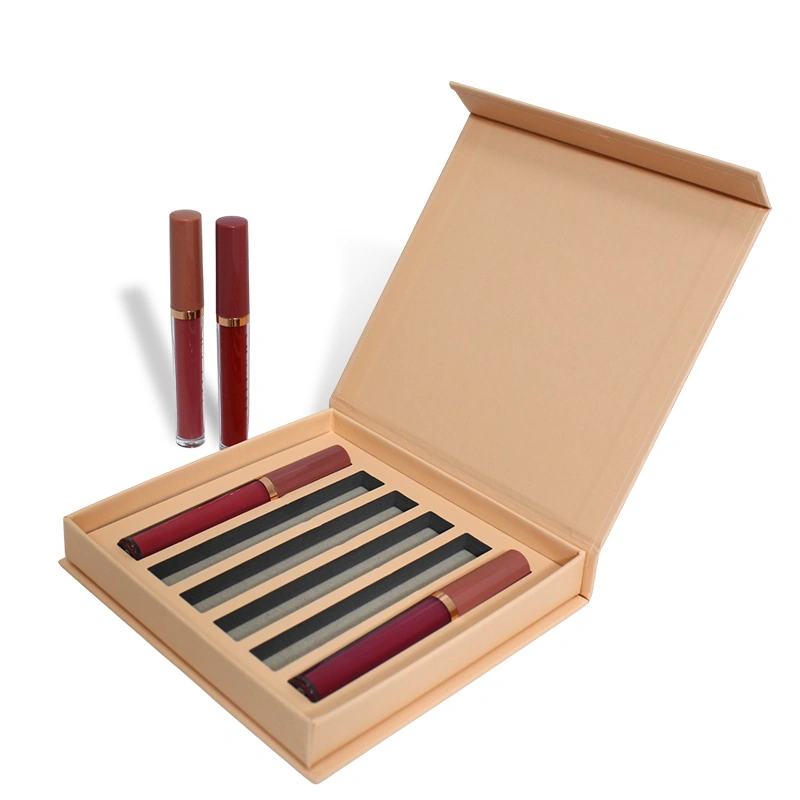 Peach Lip Gloss Gift Box with Fitted Insert — main product view