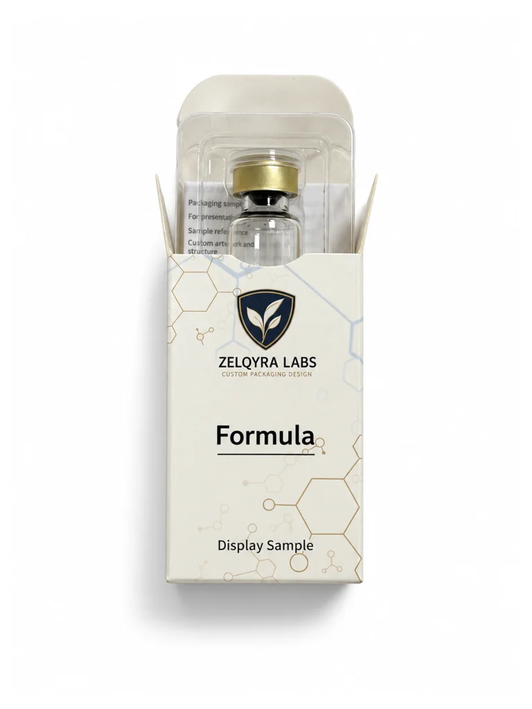 Single Vial Carton with Clear Tray — A controlled product reveal