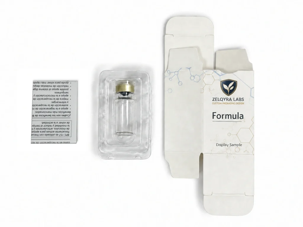 Single Vial Carton with Clear Tray — Carton, tray and leaflet together