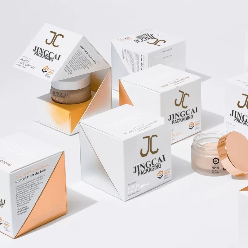 White & Gold Cream Jar Cartons — additional view 1