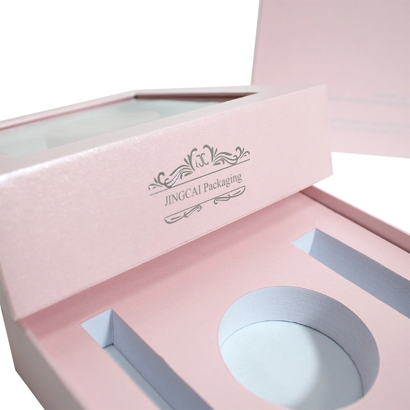 Window Drawer Makeup Gift Box — Inspect the paper and printed branding