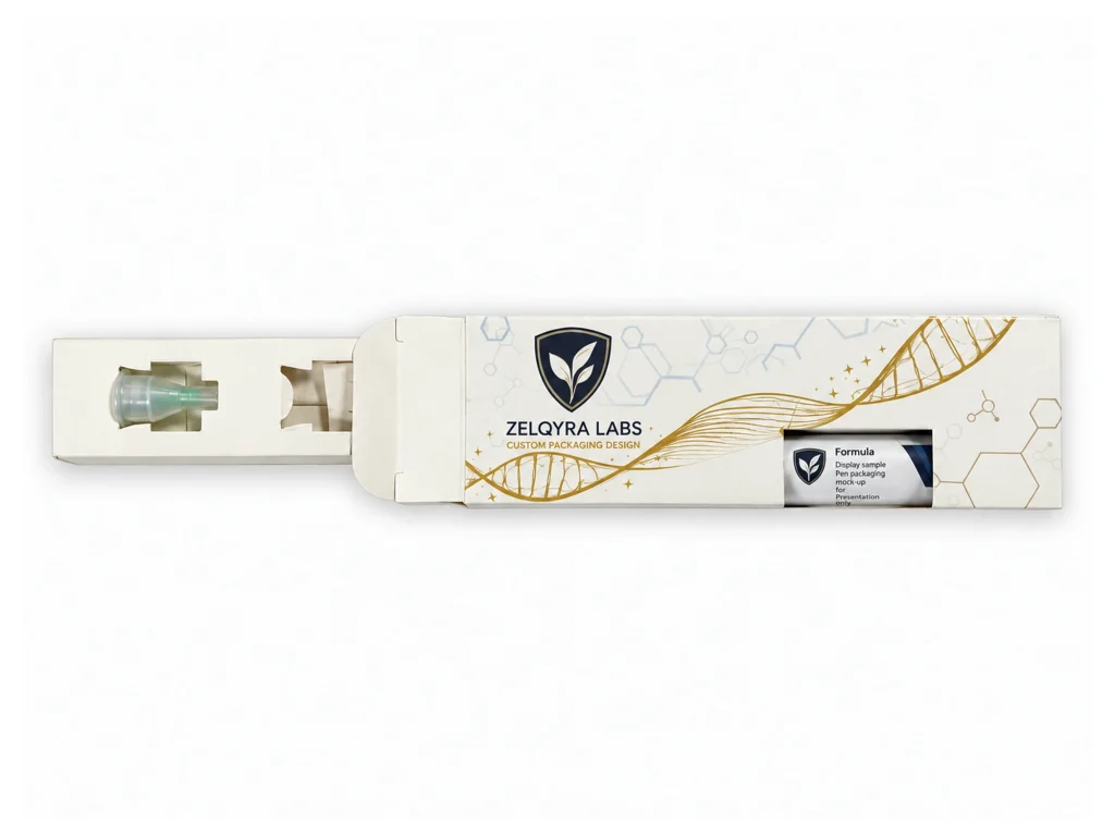 Window Pen Carton with Paper Insert — Show the product through the opening