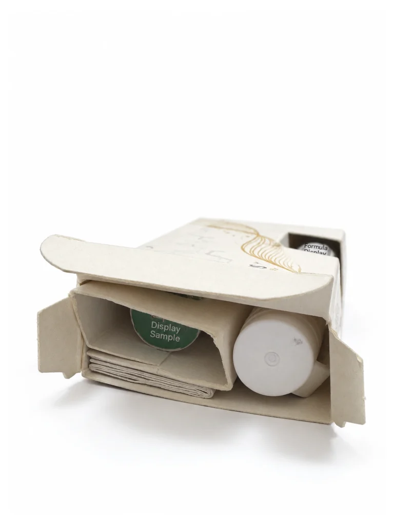 Window Pen Carton with Paper Insert — A closer look at the paper support