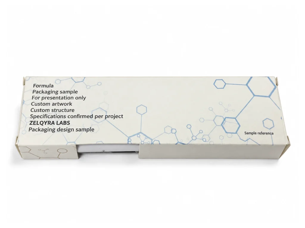 Window Pen Carton with Paper Insert — A dedicated information panel