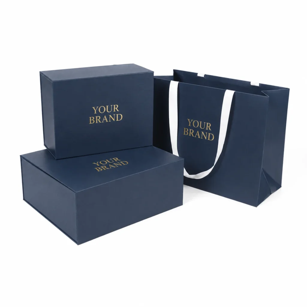 Navy Magnetic Gift Box & Matching Bag — detail view 3
