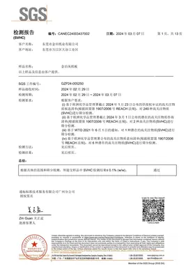 SGS REACH SVHC test report for packaging paper material (preview)